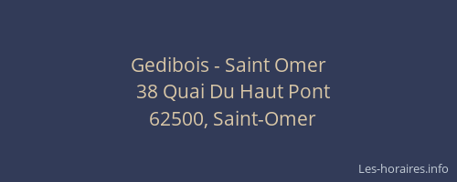 Gedibois - Saint Omer