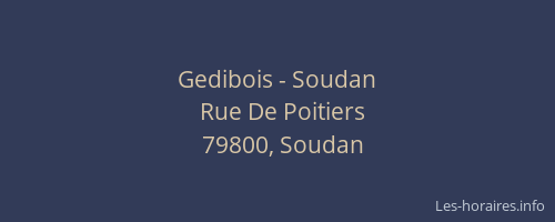 Gedibois - Soudan