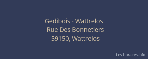 Gedibois - Wattrelos