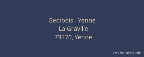Gedibois - Yenne