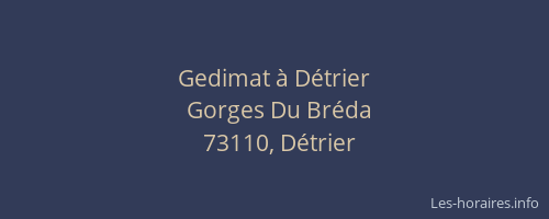 Gedimat &agrave; D&eacute;trier
