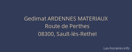 Gedimat ARDENNES MATERIAUX