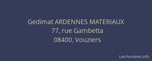 Gedimat ARDENNES MATERIAUX