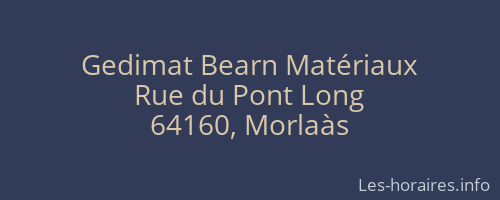 Gedimat Bearn Matériaux