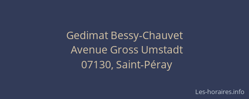 Gedimat Bessy-Chauvet