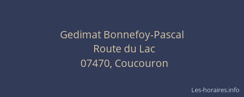 Gedimat Bonnefoy-Pascal