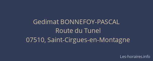 Gedimat BONNEFOY-PASCAL