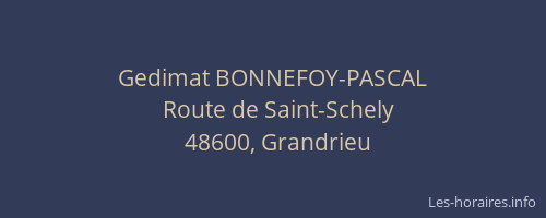 Gedimat BONNEFOY-PASCAL