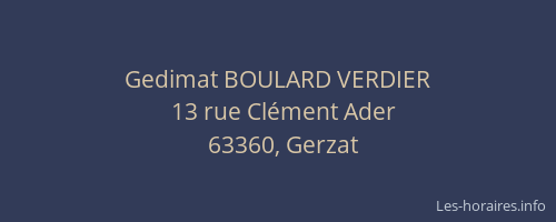 Gedimat BOULARD VERDIER