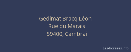 Gedimat Bracq Léon