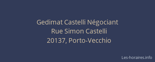 Gedimat Castelli N&eacute;gociant