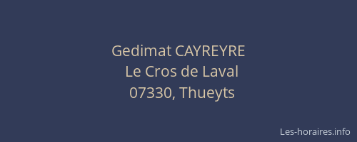 Gedimat CAYREYRE