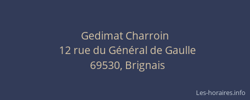 Gedimat Charroin