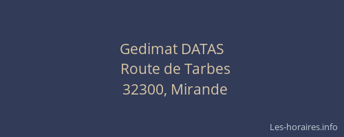 Gedimat DATAS