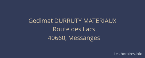 Gedimat DURRUTY MATERIAUX