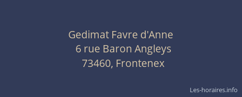 Gedimat Favre d'Anne