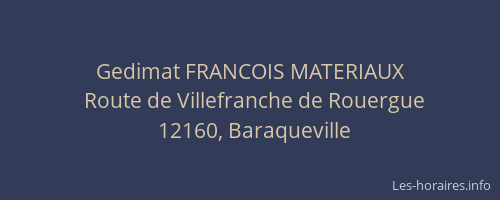 Gedimat FRANCOIS MATERIAUX