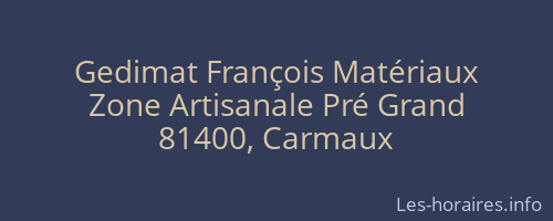 Gedimat François Matériaux