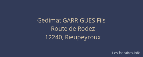 Gedimat GARRIGUES Fils