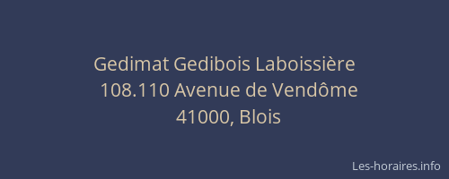 Gedimat Gedibois Laboissière