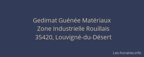 Gedimat Guénée Matériaux