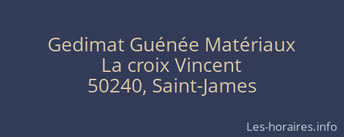 Gedimat Guénée Matériaux