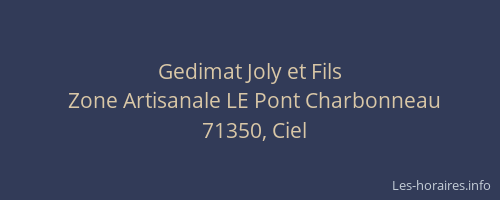 Gedimat Joly et Fils