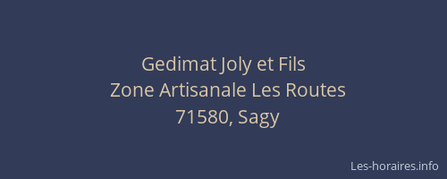 Gedimat Joly et Fils