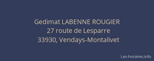 Gedimat LABENNE ROUGIER