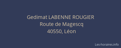 Gedimat LABENNE ROUGIER