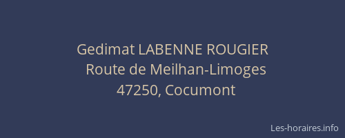 Gedimat LABENNE ROUGIER
