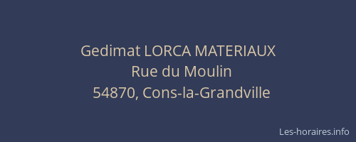 Gedimat LORCA MATERIAUX