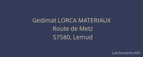 Gedimat LORCA MATERIAUX