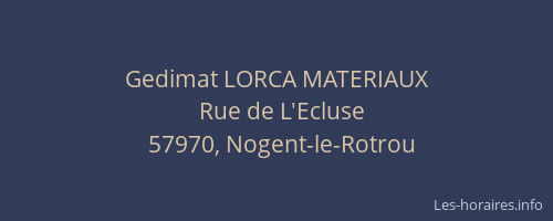 Gedimat LORCA MATERIAUX