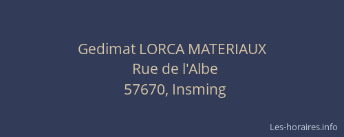 Gedimat LORCA MATERIAUX