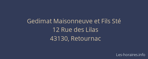 Gedimat Maisonneuve et Fils St&eacute;