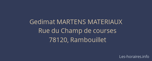 Gedimat MARTENS MATERIAUX