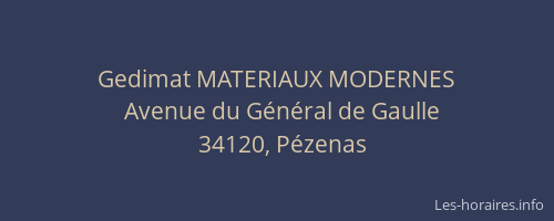 Gedimat MATERIAUX MODERNES