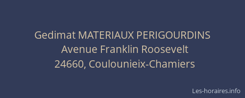 Gedimat MATERIAUX PERIGOURDINS