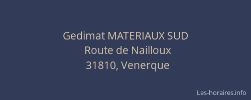 Gedimat MATERIAUX SUD