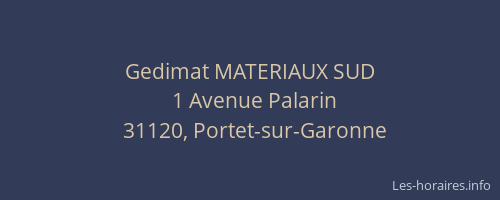 Gedimat MATERIAUX SUD