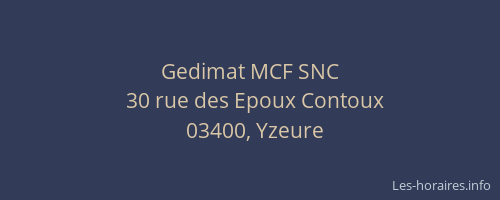 Gedimat MCF SNC