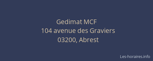 Gedimat MCF