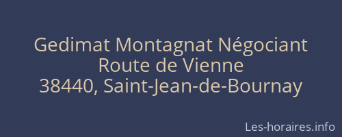 Gedimat Montagnat Négociant