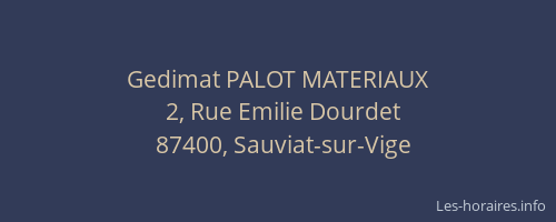 Gedimat PALOT MATERIAUX
