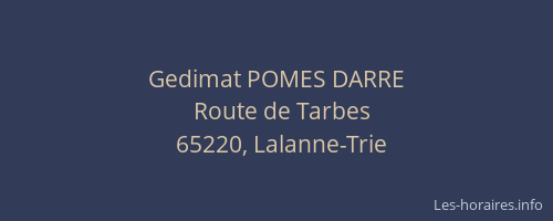 Gedimat POMES DARRE