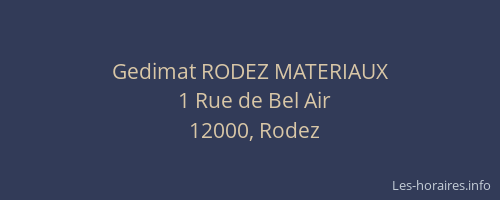 Gedimat RODEZ MATERIAUX
