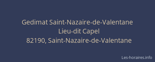 Gedimat Saint-Nazaire-de-Valentane