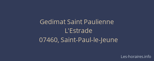 Gedimat Saint Paulienne