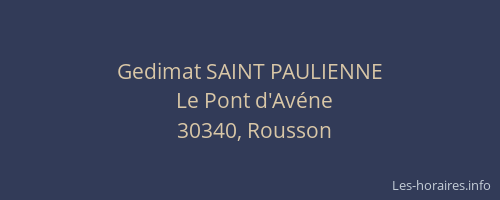 Gedimat SAINT PAULIENNE